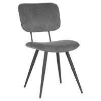 LABEL51 Eetkamerstoel Vic - Donkergrijs - Ribcord - thumbnail