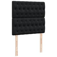 Boxspring met matras fluweel zwart 180x200 cm - thumbnail