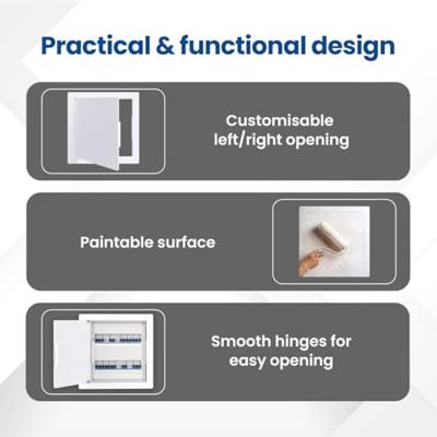 VidaXL Toegangs-panelen wit 35 x 35 cm abs kunststof