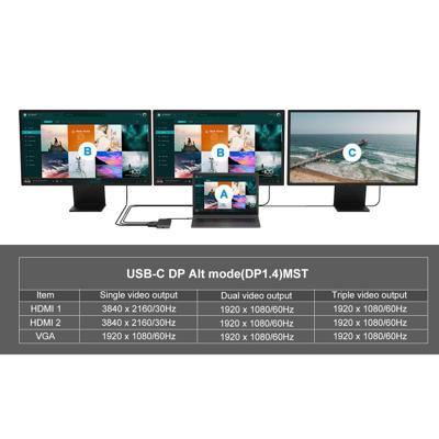 Conceptronic DONN14G laptop dock & poortreplicator Bedraad USB 3.2 Gen 1 (3.1 Gen 1) Type-C Grijs