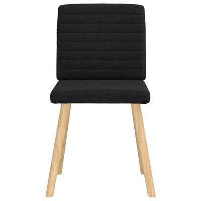 Eetkamerstoelen 6 st stof zwart