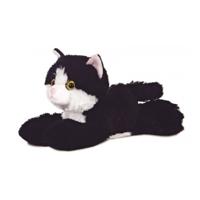 Aurora Knuffel Mini Flopsie maynard zwart wit kat 20,5 cm - thumbnail