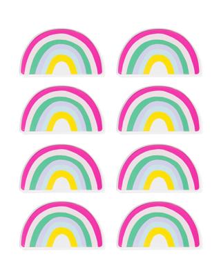 HEMA Gebaksbordje regenboog 8 stuks