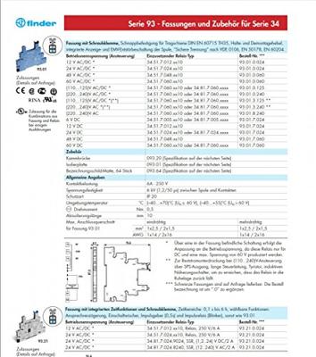 Finder 93.51.7.024 Relaissocket Geschikt voor serie: Finder serie 34 Finder 34.51, Finder 34.81 (l x b x h) 93.6 x 6.2 x 76 mm 1 stuk(s)