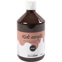 Creativ Company Acrylverf glossy, bruin, 500 ml/ 1 fles - thumbnail
