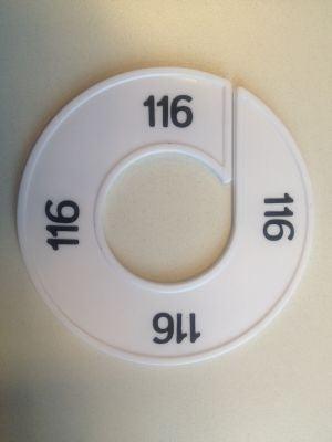 Maatring wit/zwart 116