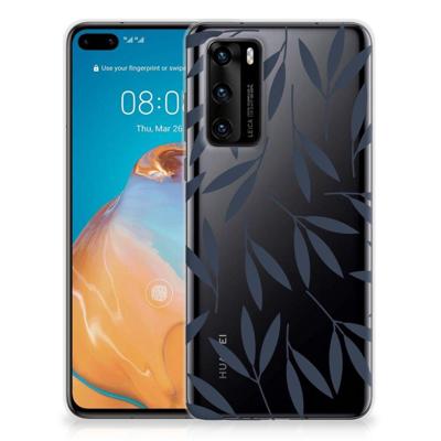 Huawei P40 | TPU Case | Leaves Blue