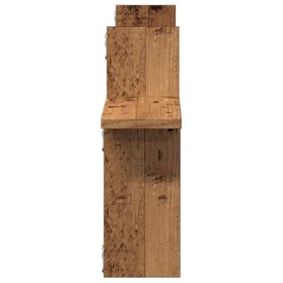 Wandschappen 2 st 38x12x38 cm bewerkt hout oud houtkleurig