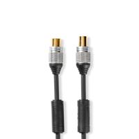 Coaxkabel 90 dB | IEC (Coax) Male - IEC (Coax) Female | 2,5 m | Antraciet - thumbnail