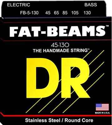DR Strings FB5-130 Fat-Beam 45-130 set 5 snaren voor elektrische basgitaar DR Strings FB5-130 Fat-Beam 45-130 set 5 snaren voor elektrische basgitaar