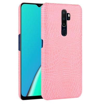 Voor oppo A9 2020/A5 2020/A11X schokbestendige krokodil textuur PC + PU geval (roze)