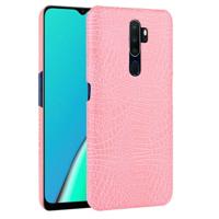 Voor oppo A9 2020/A5 2020/A11X schokbestendige krokodil textuur PC + PU geval (roze) - thumbnail