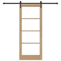 Schuifdeur Bruin 83 x 202 cm Hout en metaal - thumbnail