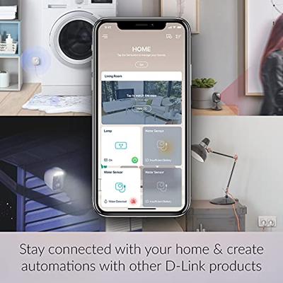 D-Link DCS-8627LH mydlink Full HD Wi-Fi Spotlight-camera voor buiten met 400 Lumen Spotlight, Kleurennachtzicht, AI-gebaseerde bewegings-/geluidsdetectie, 90 dB sirene, SD / Cloud recording
