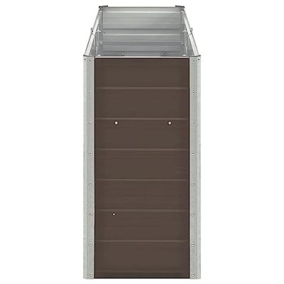 VidaXL Plantenbak verhoogd 240x40x77 cm gegalvaniseerd staal bruin