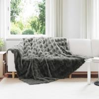 Neppels Konijnenbont Deken Donkergrijs 240 x 270 cm Polyester - thumbnail