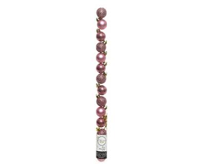Decoris kerstballen set plastic 14st Roze mix 3cm Decoris kerstballen set plastic 14st Roze mix 3cm