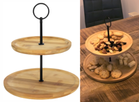 Bamboe etagere 2-laags - thumbnail