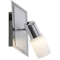 LED Wandspot - Trion Clupo - 4W - Warm Wit 3000K - 1-lichts - Rechthoek - Mat Chroom - Aluminium - OSRAM LEDs - thumbnail