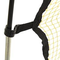 Voetbal reboundnet 183x85x120 cm polyester zwart en geel - thumbnail