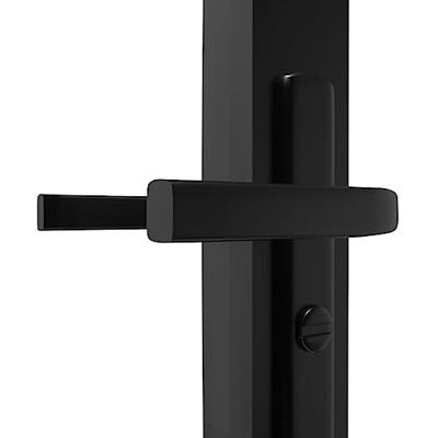 VidaXL Binnendeur 93x201,5 cm esg-glas en aluminium zwart - thumbnail
