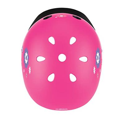 Globber helm elite lights pink flowers