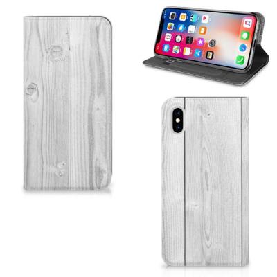 Apple iPhone Xs Max Book | Wallet Case | White Wood
