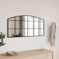 VidaXL Wandspiegel boog 100x50 cm ijzer zwart - thumbnail