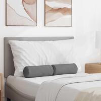 Bolster Kussens 2 pcs Donkergrijs 15 x 40 cm Microvezel Stof - thumbnail