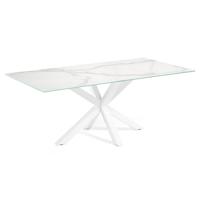 Kave Home Eettafel 'Argo' Iron Moss Keramiek, 200 x 100cm, kleur Wit - thumbnail