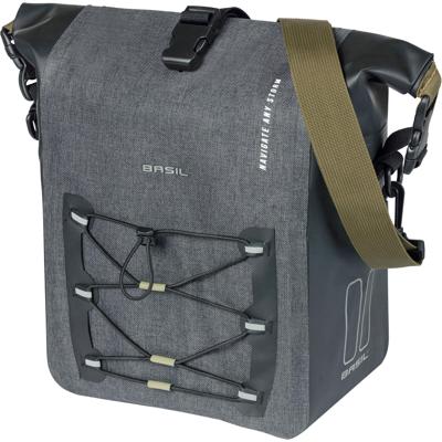 Basil Enkele tas navigator storm m mik 12-15l 14 x 25 x 36 cm - zwart