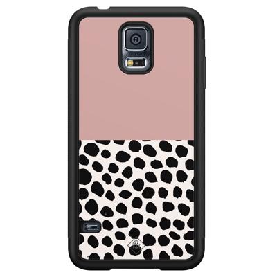Samsung Galaxy S5 hoesje - Pink dots