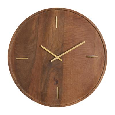 Light & Living Klok 'Veti' Mangohout, 41cm, kleur Bruin