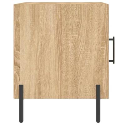 Nachtkastjes 2 st 40x40x50 cm bewerkt hout sonoma eikenkleurig