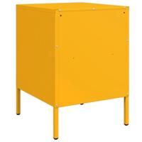 Nachtkastjes 2 st 36x39x50,5 cm staal mosterdgeel - thumbnail