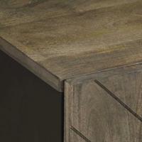 Badkamerkast wandgemonteerd 38x33x48 cm massief mangohout zwart - thumbnail