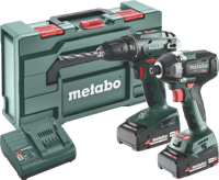 Metabo Accu Combo Set 2.8.1 | BS 18 (Boorschroefmachine) + SSD 18 LT 200 BL (Slagschroevendraaier) | 18 V | 2x2.0Ah, SC 30 | In Metabox - 685193000 - thumbnail