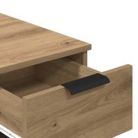 Bureaukast 33x50x75 cm bewerkt hout artisanaal eikenkleurig - thumbnail