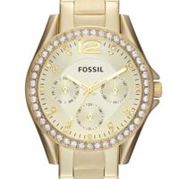 Fossil ES3203 Horloge Riley staal goudkleurig 38 mm - thumbnail