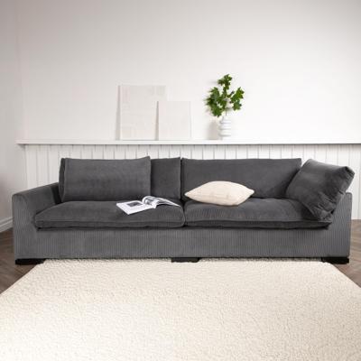 Nohr 3-zits Bank 'Latia' Rib, kleur Donkergrijs