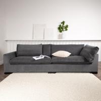 Nohr 3-zits Bank 'Latia' Rib, kleur Donkergrijs - thumbnail