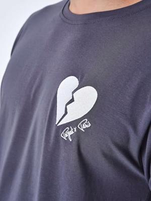 Project X Paris Gebroken Hart T-Shirt Heren Grijs - Maat S - Kleur: Grijs | Soccerfanshop
