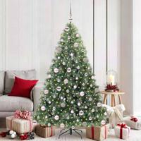 Kunstkerstboom met 300 LED met standaard Groen 180 cm PE en PVC - thumbnail
