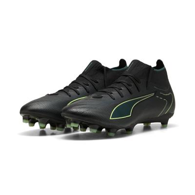 PUMA Ultra 6 Match+ High Gras / Kunstgras Voetbalschoenen (MG) Zwart Donkergroen Lichtgroen