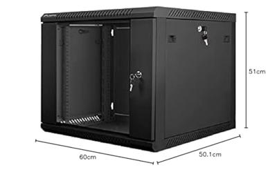 Lanberg WF01-6609-10B rack 9U Wandrek Zwart - thumbnail