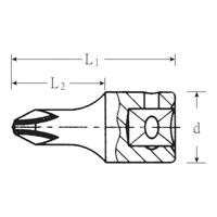 Stahlwille 44 P 3 SCHRAUBENDREHEREINSATZ 1/4 ZOLL 01290003 1/4 (6.3 mm) Schroevendraaierdop PH 3 1/4 (6.3 mm) - thumbnail