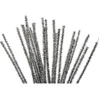 Creativ Company Chenille zilver 30cm, 24st. - thumbnail