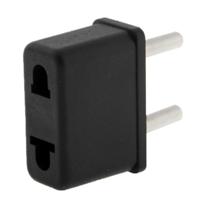 Hoge kwaliteit U.S. Plug naar EU Plug AC Wall universele Travel Power Socket Plug Adaptor(Black) - thumbnail