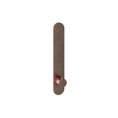 Douchethermostaat Hotbath Cobber Inbouw 2 Pushbuttons Geborsteld Koper PVD (excl. inbouwdeel)