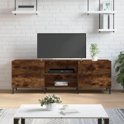 Tv-meubel 150x30x50 cm bewerkt hout gerookt eikenkleurig